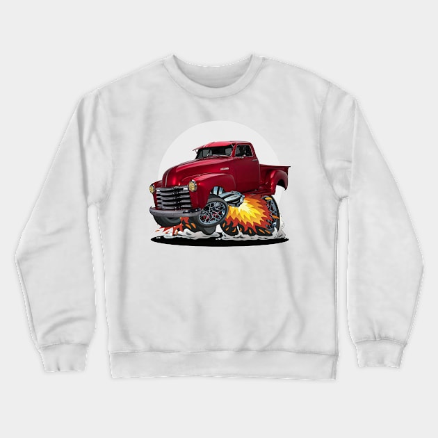 1951 Chevy 3100 Hot Rod Pickup Crewneck Sweatshirt by Wilcox PhotoArt